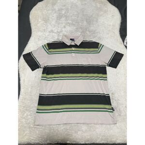 Patagonia‎ Men's Multicolor Striped Polo Short Sleeve Shirt Size Medium Top